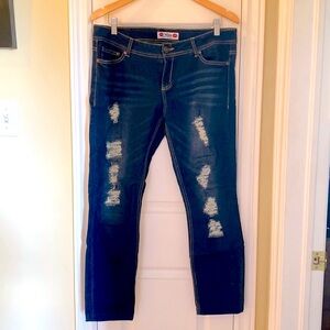 Distressed jeans